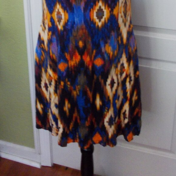 Cupio Blush Tribal Bodycon Tank Dress L - Picture 3 of 6